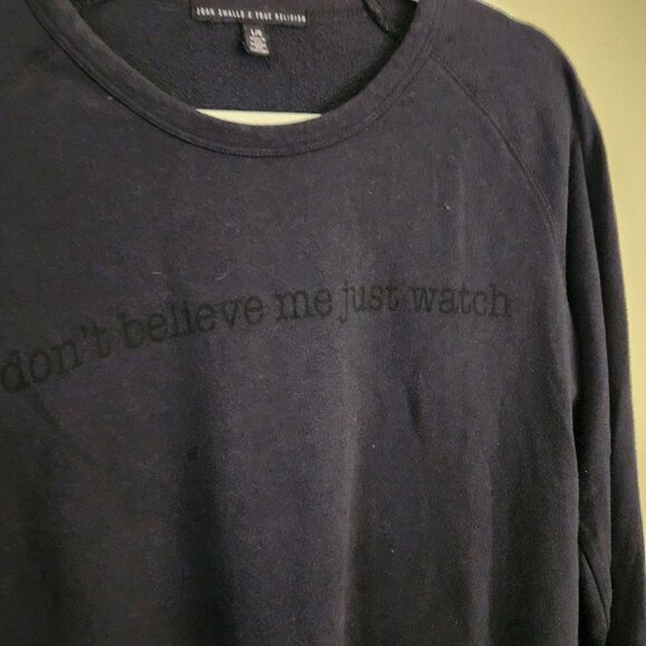Joan Smalls X True Religion Don't Believe Me Sweatshirt Size L - Picture 5 of 8